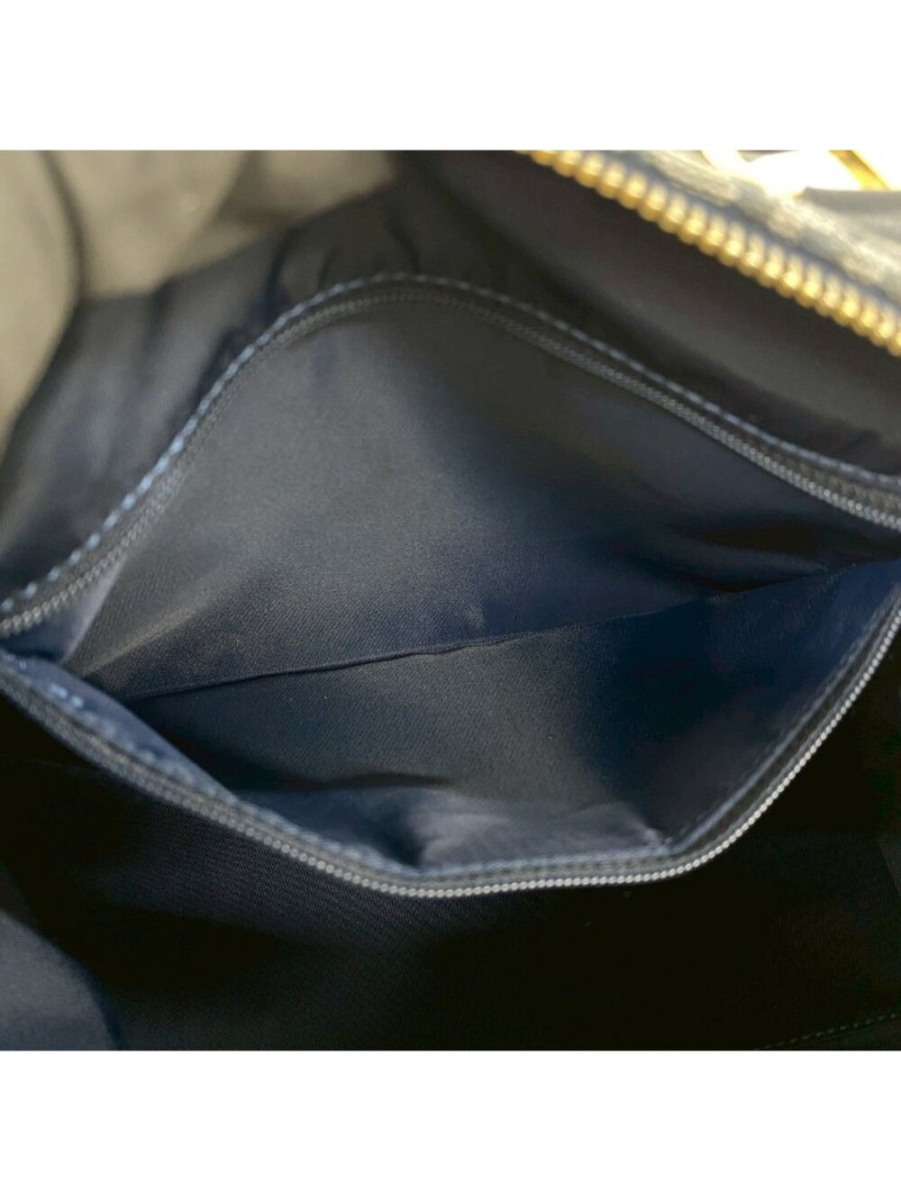 ★SOLD★ Dior Trotter Pattern Canvas Leather Mini Boston Bag Navy - Picture 10 of 10